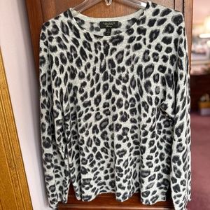 Cashmere animal print sweater